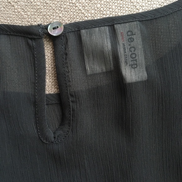 Sheer black top, sheer lace top, Esprit, XS - Picture 3 of 16